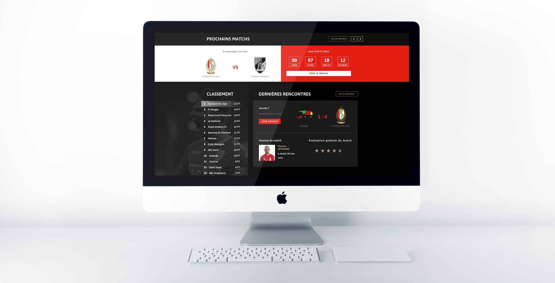 Site web du Standard de Liège